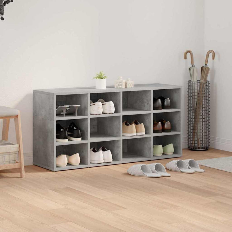 vidaXL Cipőszekrény polcokkal Beton szürke 103 x 30 x 51 cm Faanyag