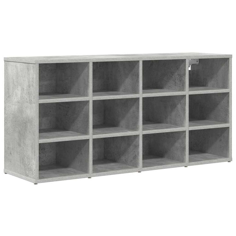 vidaXL Cipőszekrény polcokkal Beton szürke 103 x 30 x 51 cm Faanyag
