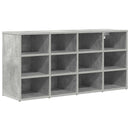 vidaXL Cipőszekrény 103 x 30 x 51 cm Szerelt Fa Beton szürke
