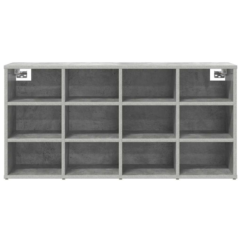 vidaXL Cipőszekrény polcokkal Beton szürke 103 x 30 x 51 cm Faanyag