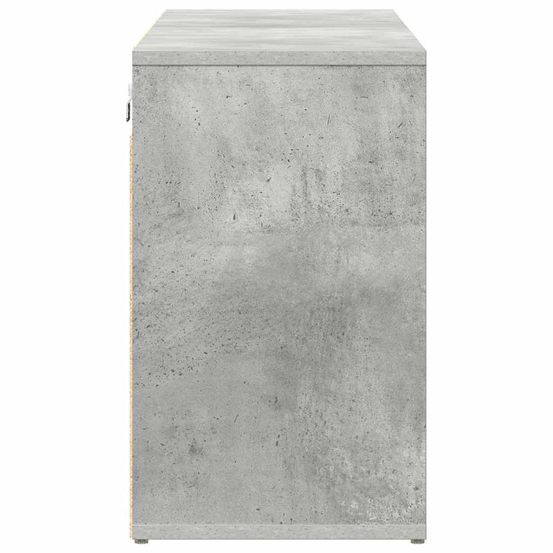vidaXL Cipőszekrény polcokkal Beton szürke 103 x 30 x 51 cm Faanyag