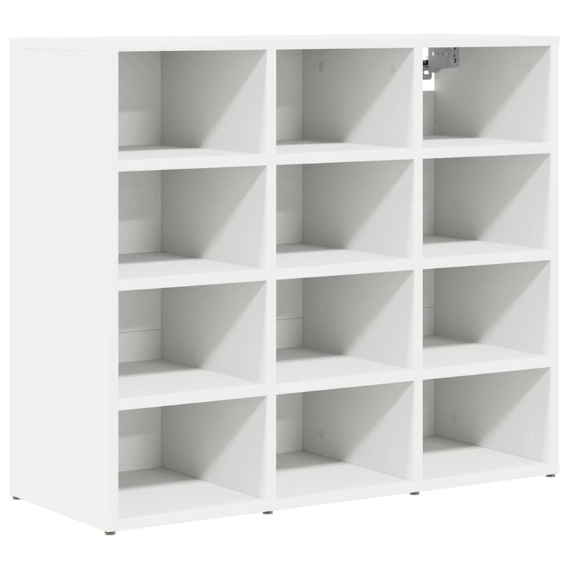 vidaXL Cipőszekrény polcokkal Fehér 77.5 x 30 x 67 cm Faanyag