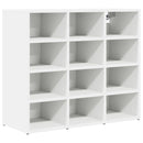 vidaXL Cipőszekrény polcokkal Fehér 77,5 x 30 x 67 cm Faanyag