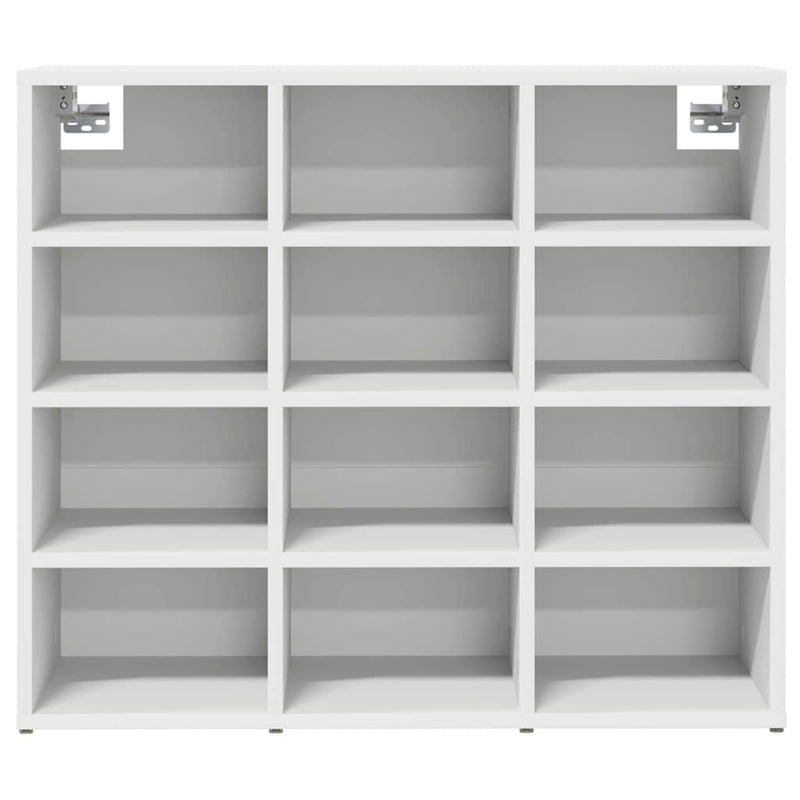 vidaXL Cipőszekrény polcokkal Fehér 77.5 x 30 x 67 cm Faanyag