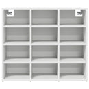vidaXL Cipőszekrény polcokkal Fehér 77,5 x 30 x 67 cm Faanyag