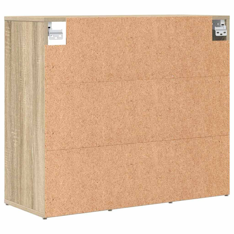 vidaXL Cipőszekrény polcokkal sonoma tölgy 77.5 x 30 x 67 cm Faanyag