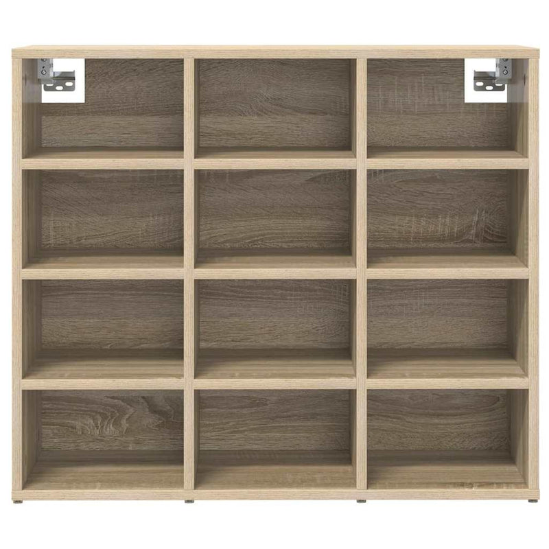vidaXL Cipőszekrény polcokkal sonoma tölgy 77.5 x 30 x 67 cm Faanyag
