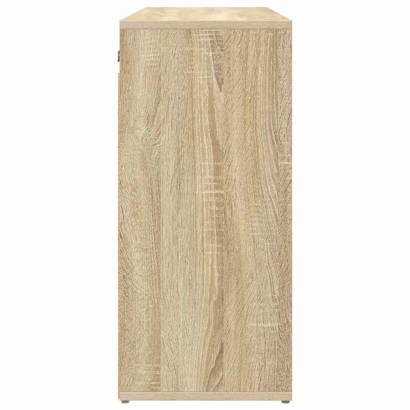 vidaXL Cipőszekrény polcokkal sonoma tölgy 77.5 x 30 x 67 cm Faanyag