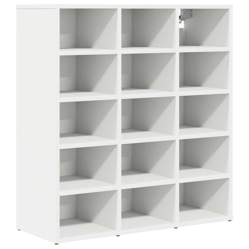 vidaXL Cipőszekrény polcokkal Fehér 77.5 x 30 x 83.5 cm Faanyag