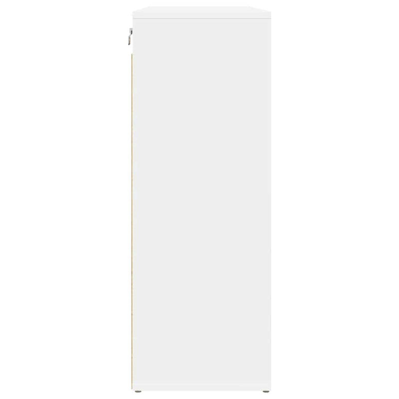 vidaXL Cipőszekrény polcokkal Fehér 77.5 x 30 x 83.5 cm Faanyag