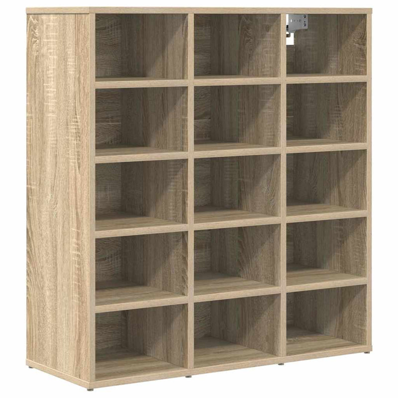 vidaXL Cipőszekrény polcokkal sonoma tölgy 77.5 x 30 x 83.5 cm Faanyag