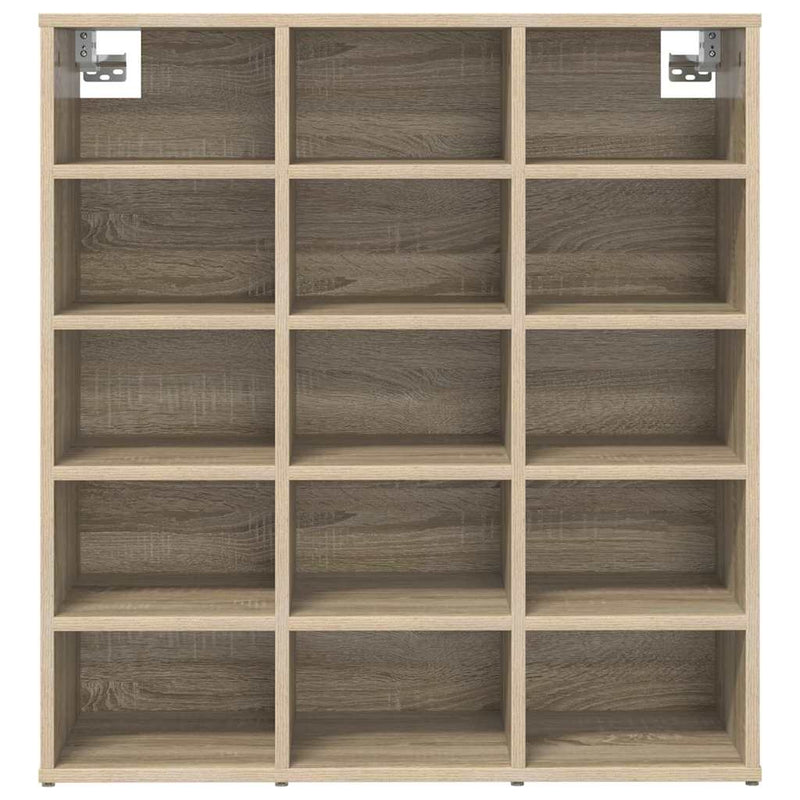 vidaXL Cipőszekrény polcokkal sonoma tölgy 77.5 x 30 x 83.5 cm Faanyag