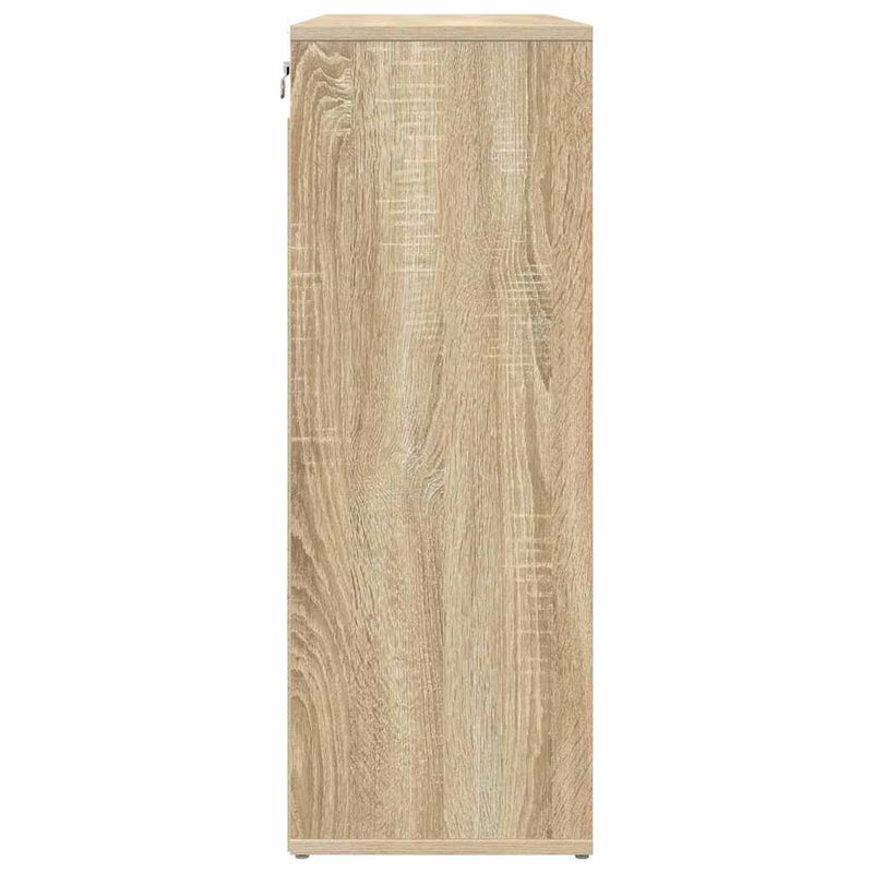 vidaXL Cipőszekrény polcokkal sonoma tölgy 77.5 x 30 x 83.5 cm Faanyag