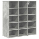 vidaXL Cipőszekrény polcokkal Beton szürke 77,5 x 30 x 83,5 cm Faanyag