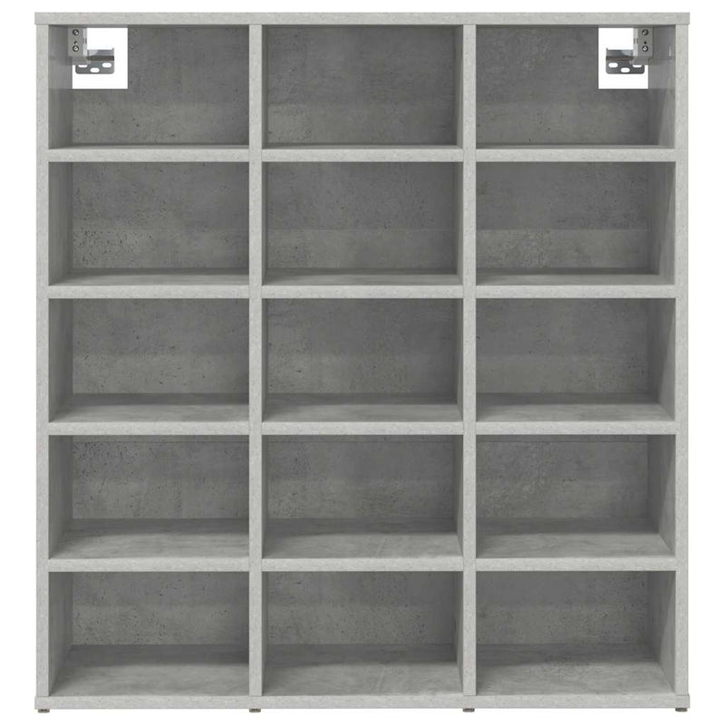 vidaXL Cipőszekrény polcokkal Beton szürke 77.5 x 30 x 83.5 cm Faanyag