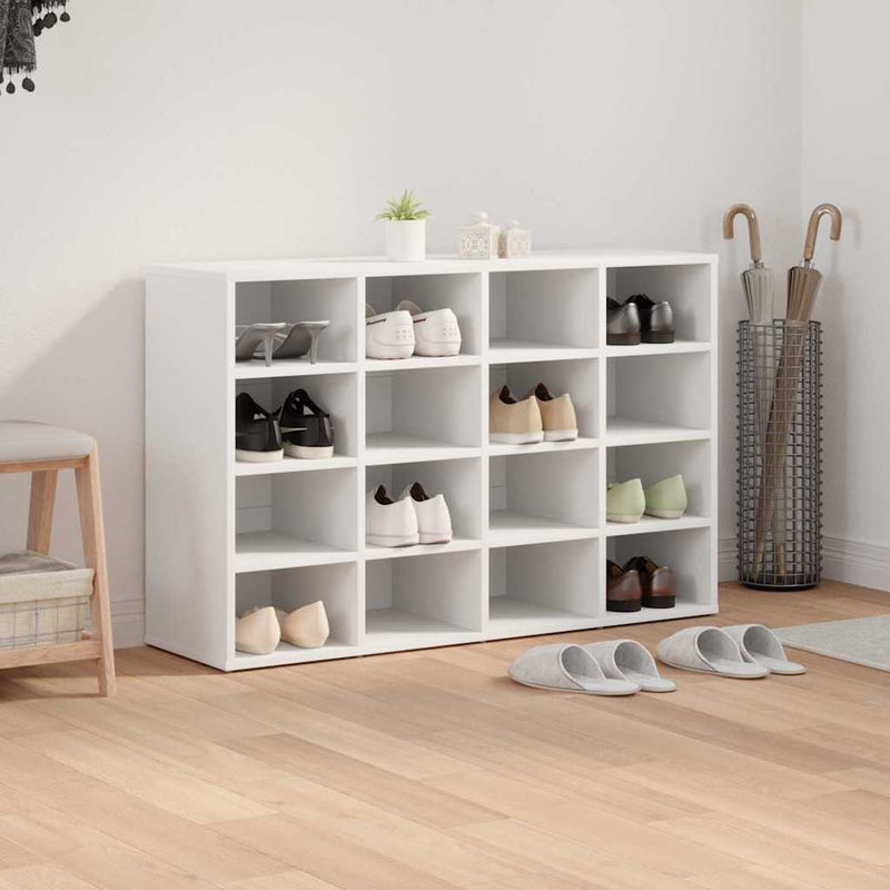 vidaXL Cipősszekrény polcokkal Fehér 103 x 30 x 67 cm Faanyag