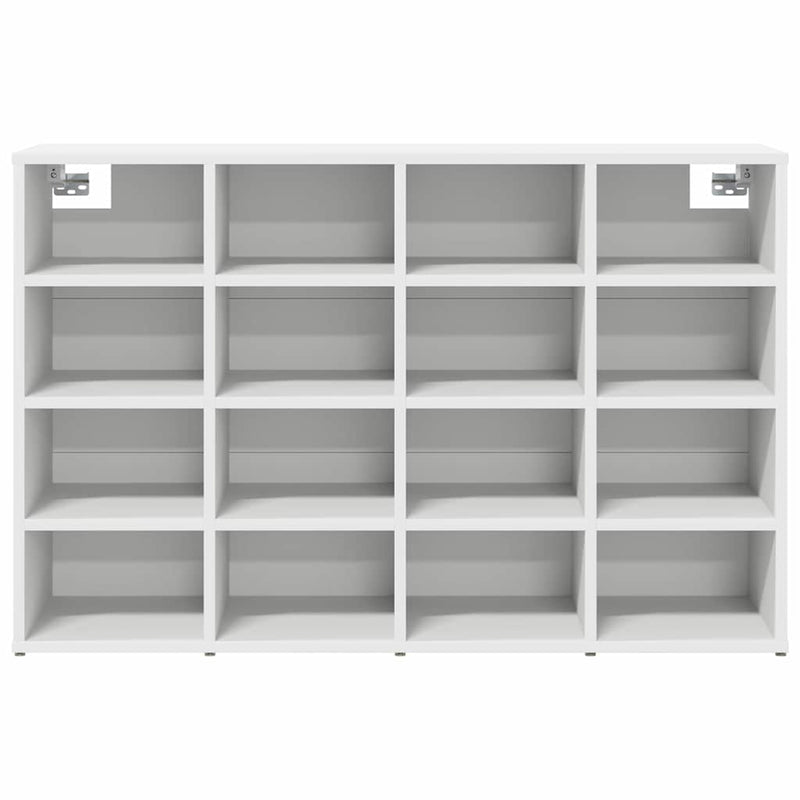 vidaXL Cipőszekrény polcokkal tárolóval Fehér 103 x 30 x 67 cm Faanyag