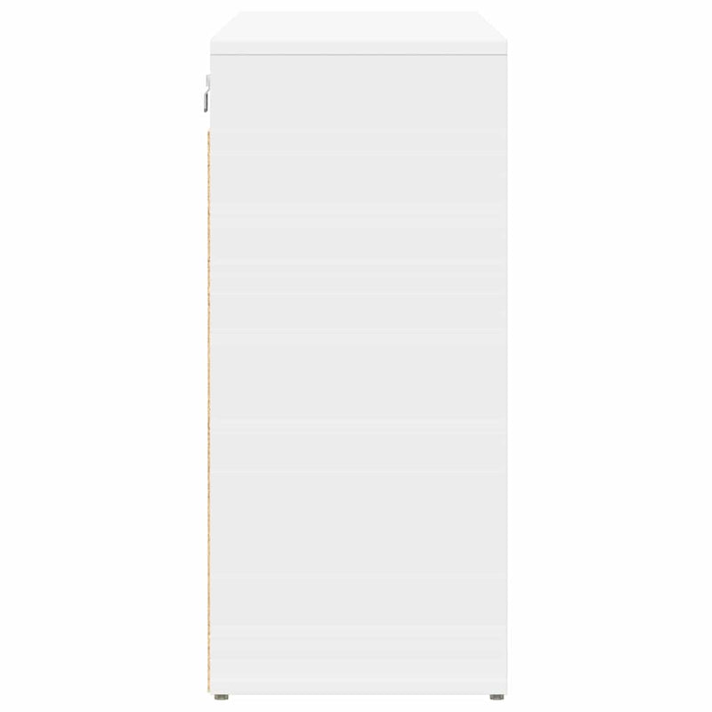 vidaXL Cipőszekrény polcokkal tárolóval Fehér 103 x 30 x 67 cm Faanyag