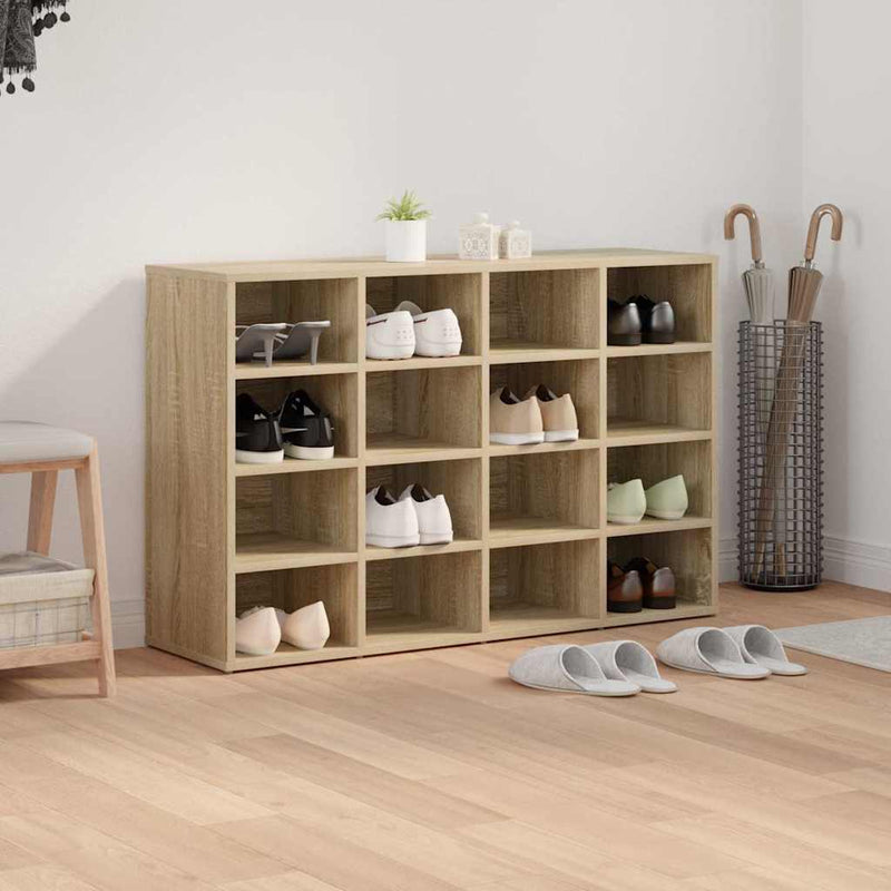 vidaXL Cipőszekrény polcokkal sonoma tölgy 103 x 30 x 67 cm Faanyag