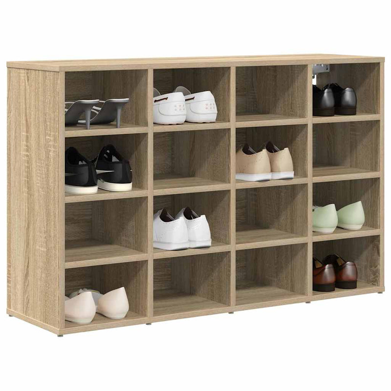 vidaXL Cipőszekrény polcokkal sonoma tölgy 103 x 30 x 67 cm Faanyag
