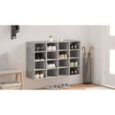 vidaXL Cipőszekrény polcokkal Beton szürke 103 x 30 x 67 cm Faanyag