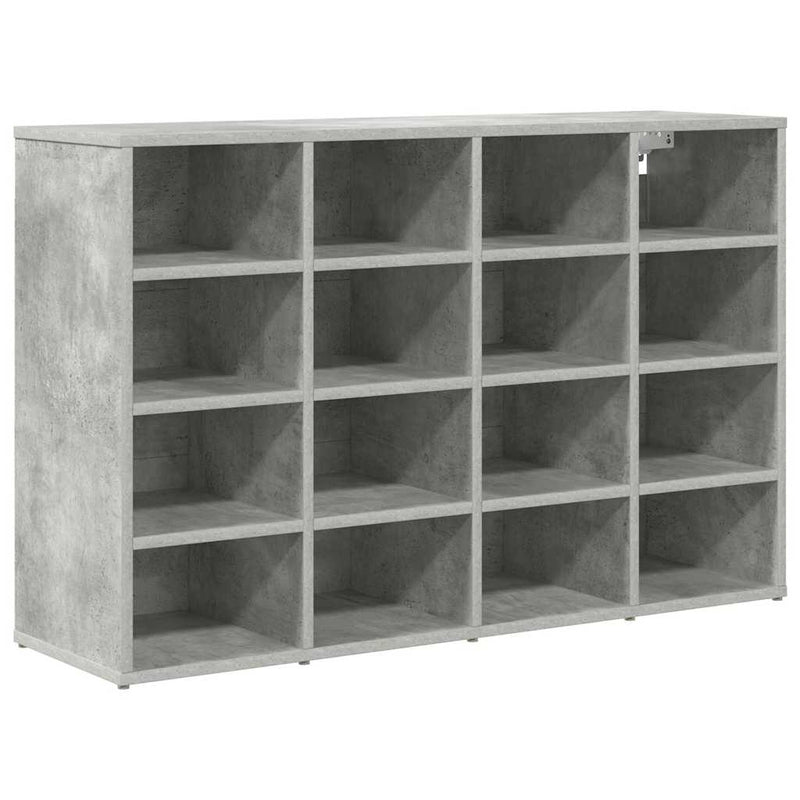 vidaXL Cipőszekrény polcokkal Beton szürke 103 x 30 x 67 cm Faanyag