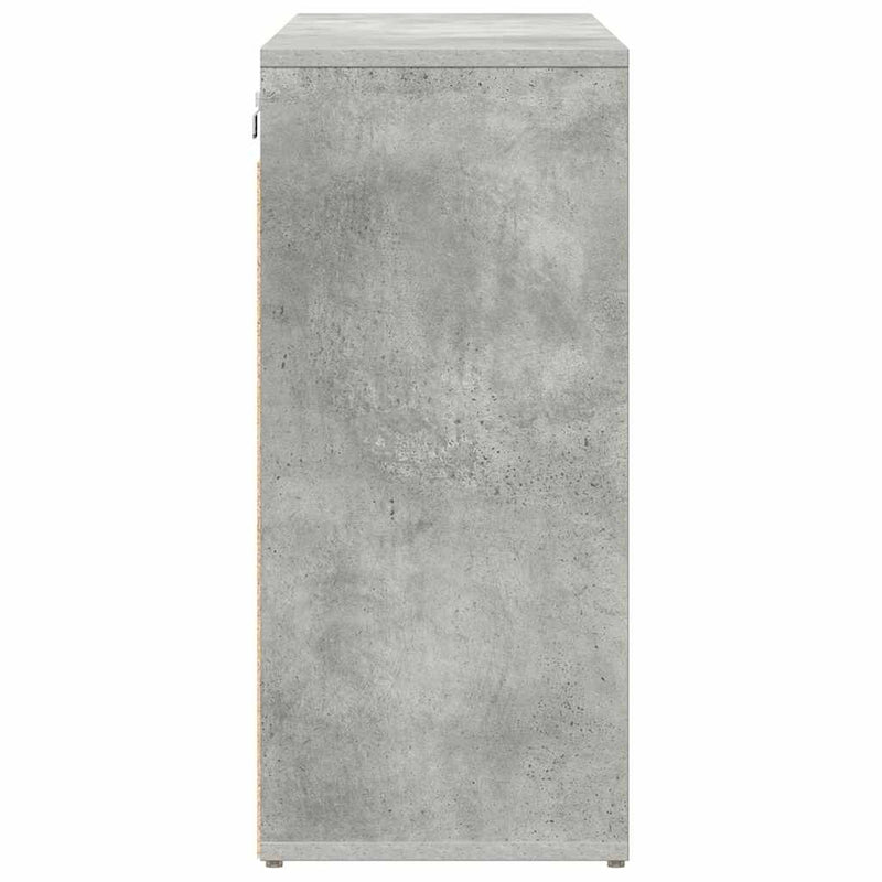 vidaXL Cipőszekrény polcokkal Beton szürke 103 x 30 x 67 cm Faanyag