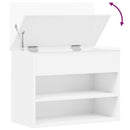 vidaXL fehér szerelt fa cipőtároló pad 60 x 30 x 45 cm
