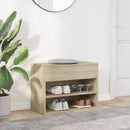 vidaXL sonoma tölgy színű szerelt fa cipőtároló pad 60 x 30 x 45 cm