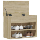 vidaXL sonoma tölgy színű szerelt fa cipőtároló pad 60 x 30 x 45 cm