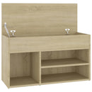 vidaXL sonoma tölgy színű szerelt fa cipőtároló pad 80 x 30 x 45 cm