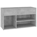 vidaXL betonszürke szerelt fa cipőtároló pad 80 x 30 x 45 cm