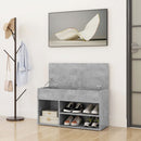 vidaXL betonszürke szerelt fa cipőtároló pad 80 x 30 x 45 cm