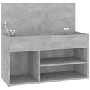 vidaXL betonszürke szerelt fa cipőtároló pad 80 x 30 x 45 cm