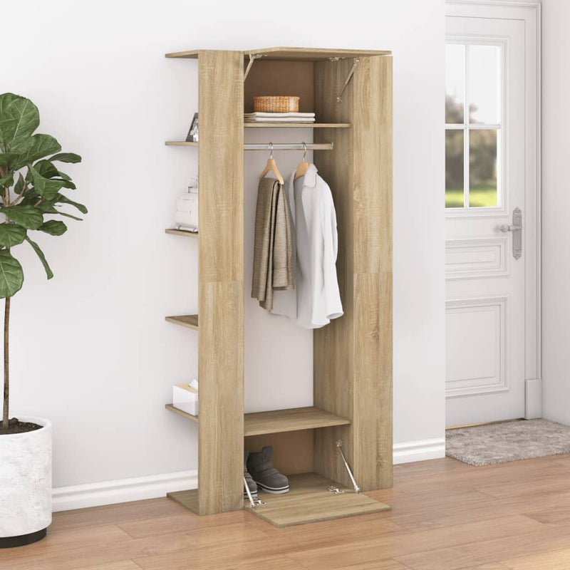 vidaXL sonoma tölgy szerelt fa előszobaszekrény 97,5x37x99 cm