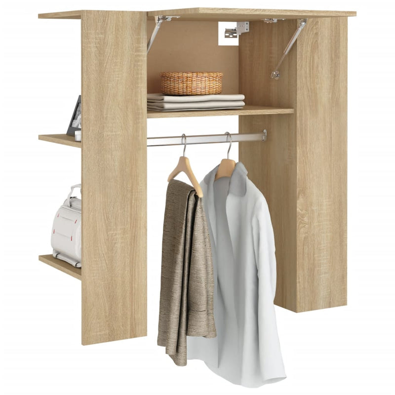 vidaXL sonoma tölgy szerelt fa előszobaszekrény 97,5x37x99 cm
