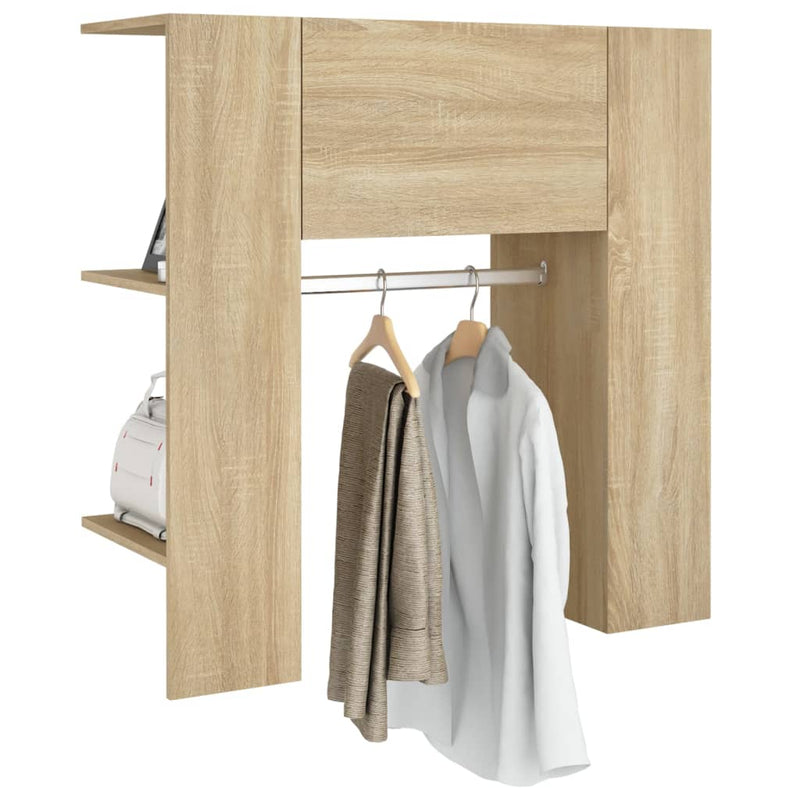 vidaXL sonoma tölgy szerelt fa előszobaszekrény 97,5x37x99 cm
