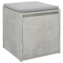 vidaXL betonszürke szerelt fa tárolódoboz 40,5 x 40 x 40 cm