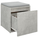 vidaXL betonszürke szerelt fa tárolódoboz 40,5 x 40 x 40 cm