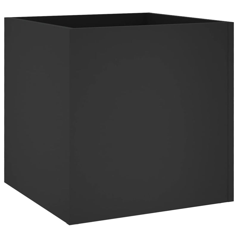 vidaXL fekete szerelt fa virágtartó 40 x 40 x 40 cm