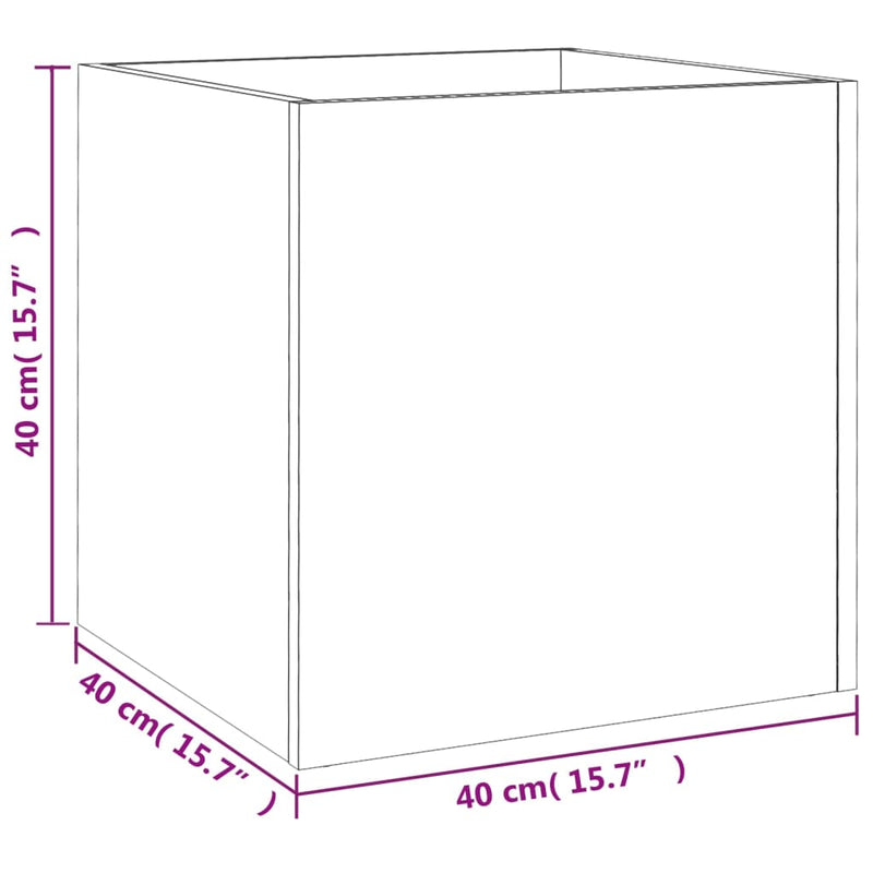 vidaXL fekete szerelt fa virágtartó 40 x 40 x 40 cm