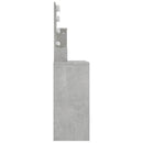 vidaXL betonszürke fésülködőasztal LED-del 86,5 x 35 x 136 cm