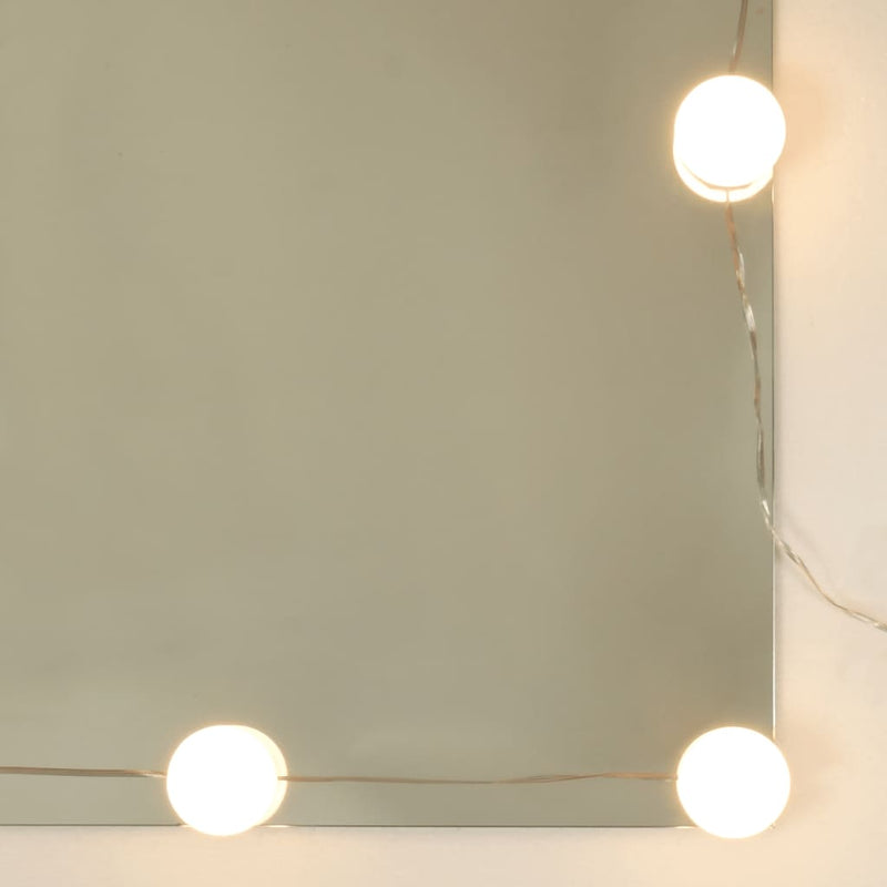 vidaXL sonoma-tölgyszínű LED-es fésülködőasztal 60x40x140 cm