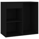 vidaXL fekete szerelt fa pipereszekrény 80 x 40 x 75 cm