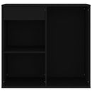 vidaXL fekete szerelt fa pipereszekrény 80 x 40 x 75 cm