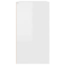 vidaXL magasfényű fehér szerelt fa pipereszekrény 80 x 40 x 75 cm