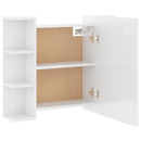 vidaXL magasfényű fehér tükrös szekrény LED-ekkel 70 x 16,5 x 60 cm