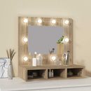vidaXL sonoma tölgy tükrös szekrény LED-ekkel 60 x 31,5 x 62 cm
