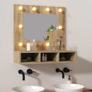 vidaXL sonoma tölgy tükrös szekrény LED-ekkel 60 x 31,5 x 62 cm