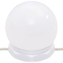 vidaXL magasfényű fehér tükrös szekrény LED-ekkel 60 x 31,5 x 62 cm